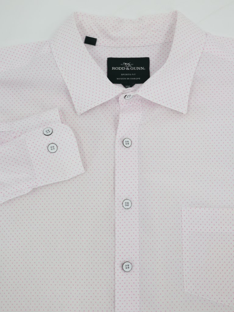 Rodd & Gunn Shirt Mens 3xl Geometric Sports Fit Button Up Long Sleeve Cotton